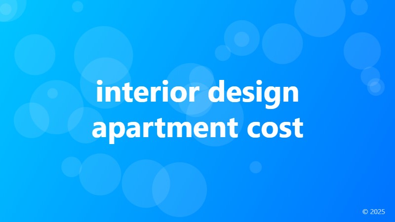 interior design apartment cost
