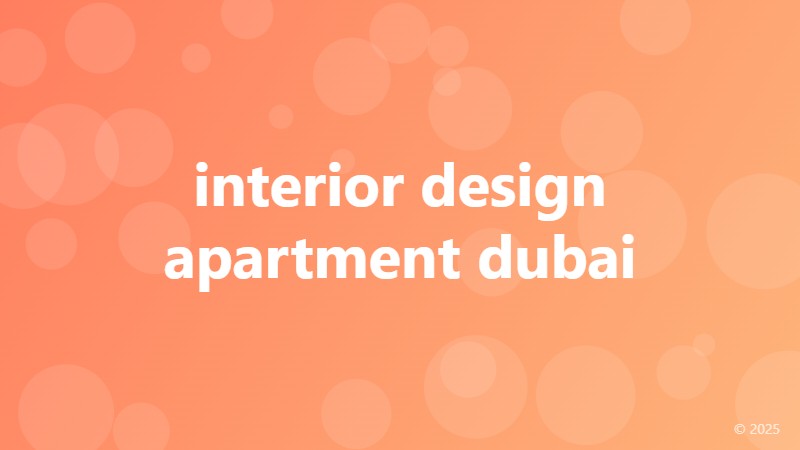 interior design apartment dubai