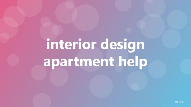 interior design apartment help