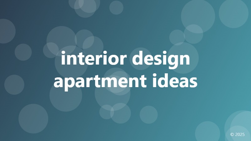 interior design apartment ideas