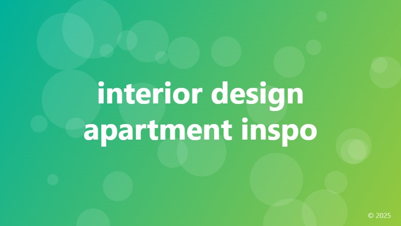 interior design apartment inspo