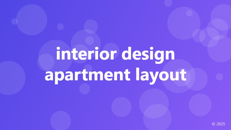 interior design apartment layout