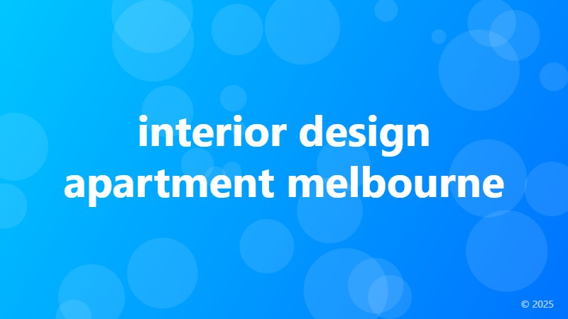 interior design apartment melbourne