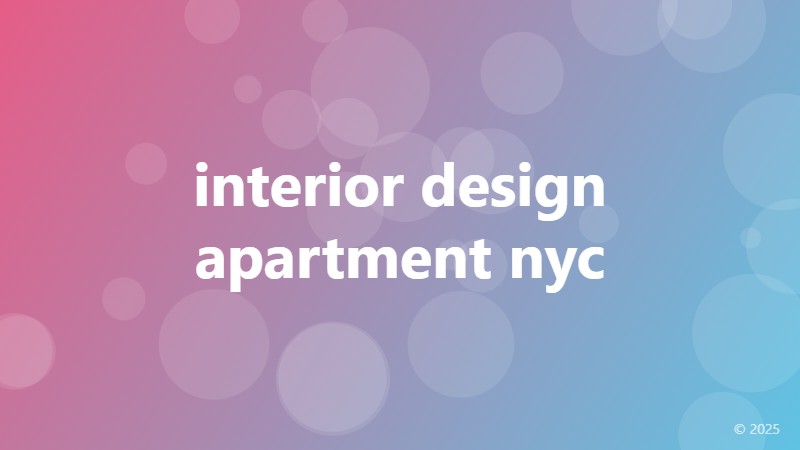 interior design apartment nyc