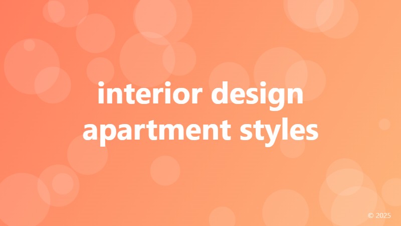interior design apartment styles