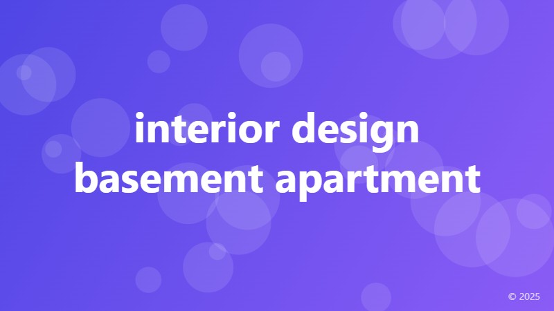 interior design basement apartment