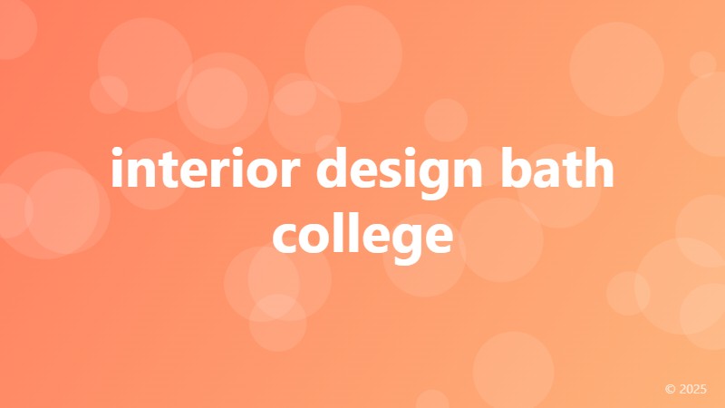 interior design bath college