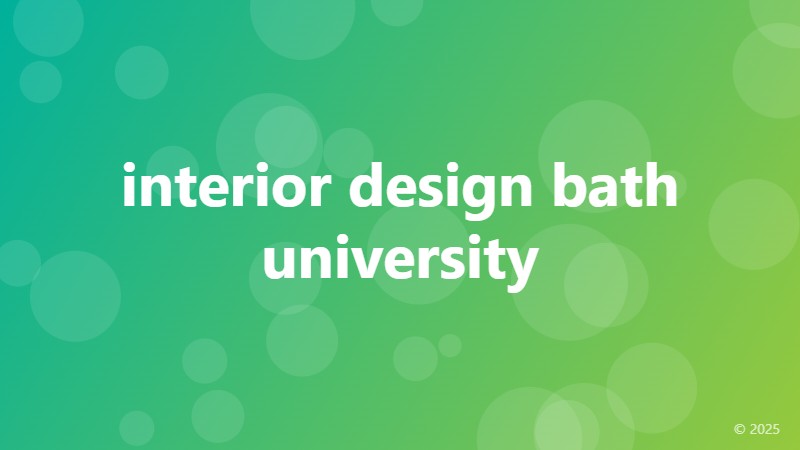 interior design bath university