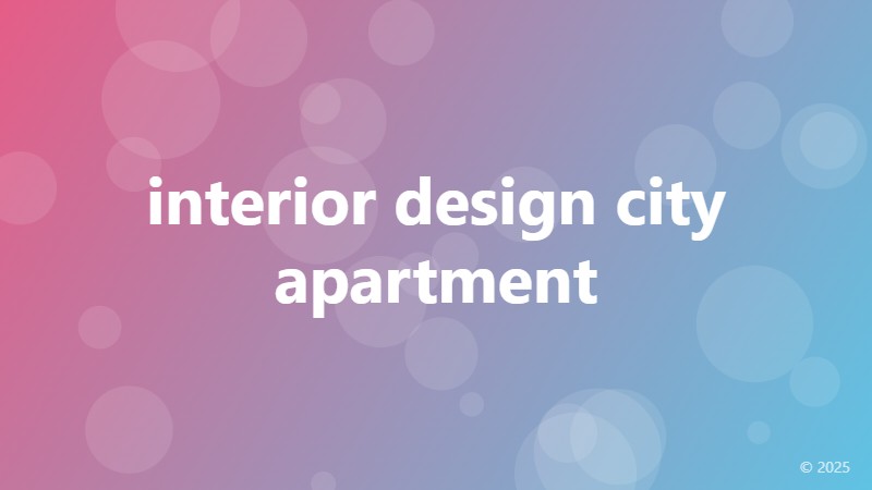 interior design city apartment