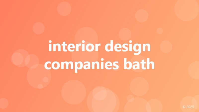 interior design companies bath