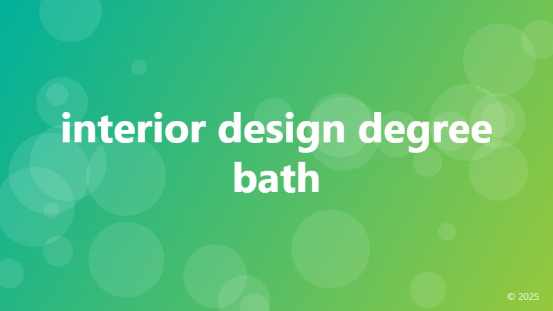 interior design degree bath