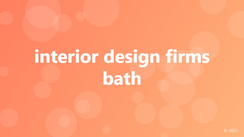 interior design firms bath