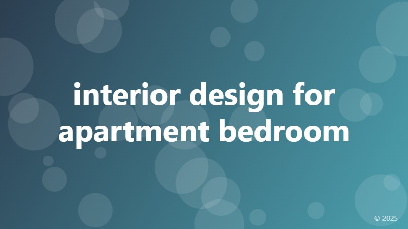 interior design for apartment bedroom