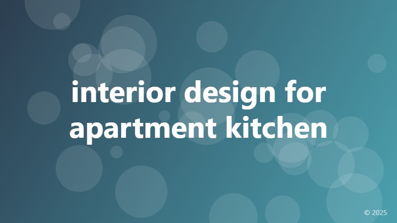 interior design for apartment kitchen