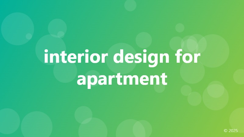 interior design for apartment