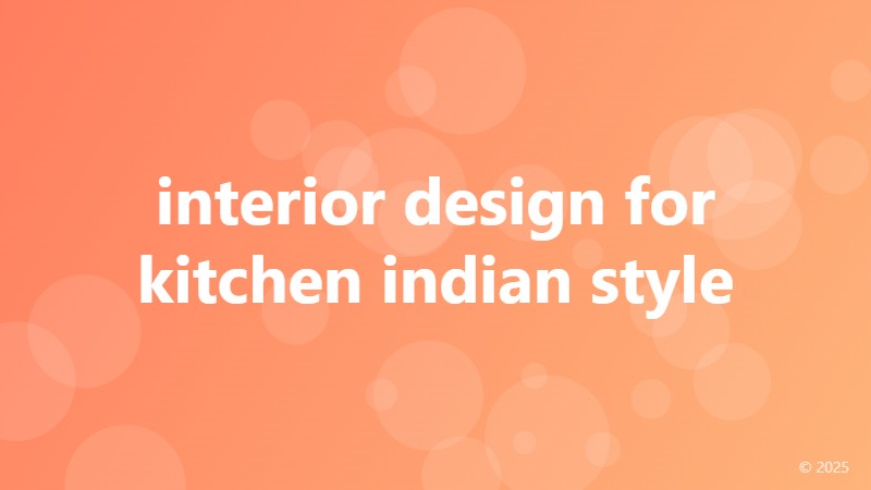 interior design for kitchen indian style
