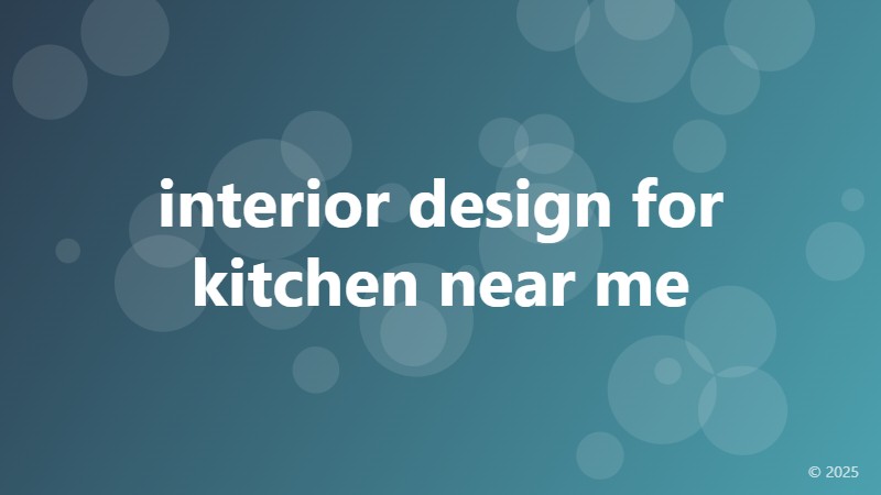 interior design for kitchen near me