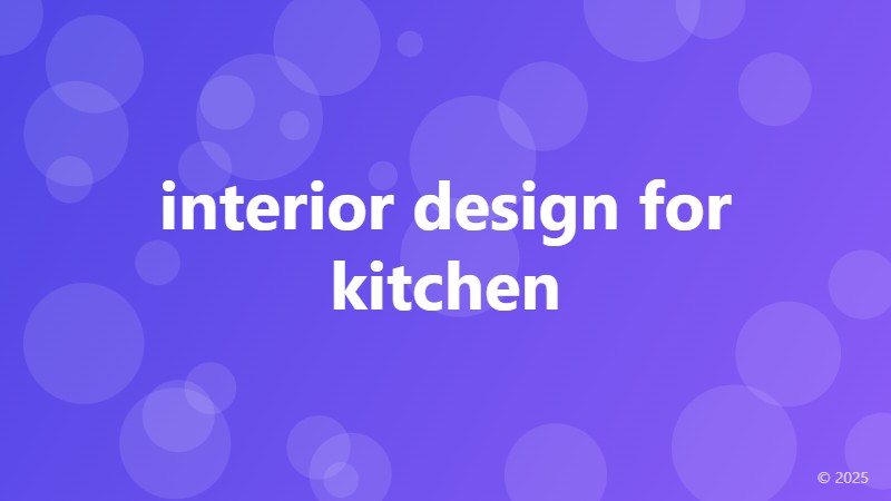 interior design for kitchen