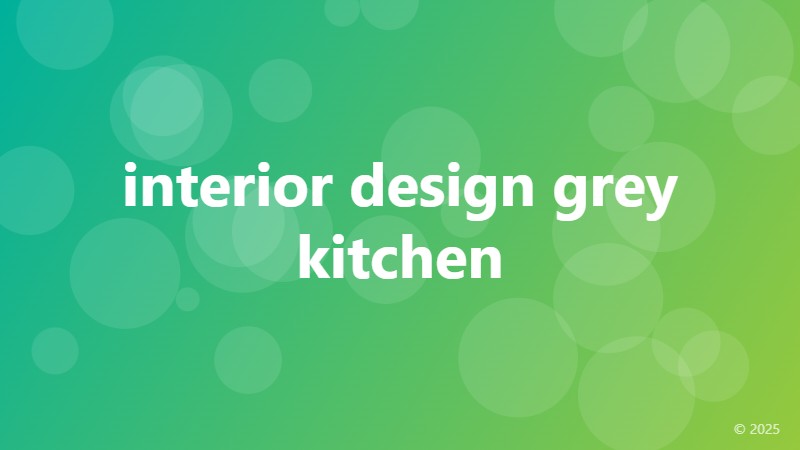 interior design grey kitchen