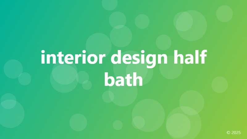 interior design half bath