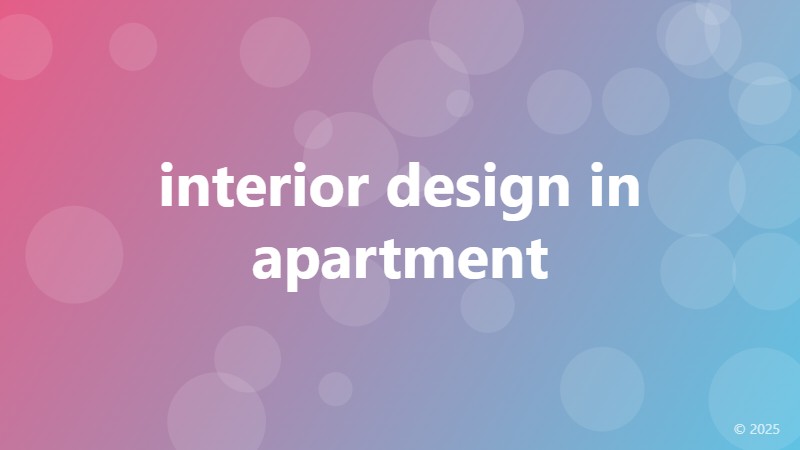 interior design in apartment