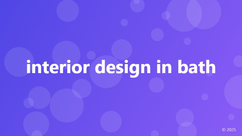 interior design in bath