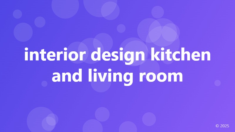 interior design kitchen and living room