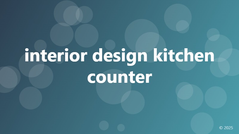 interior design kitchen counter