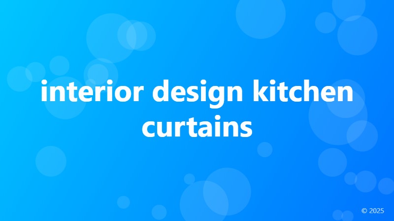 interior design kitchen curtains