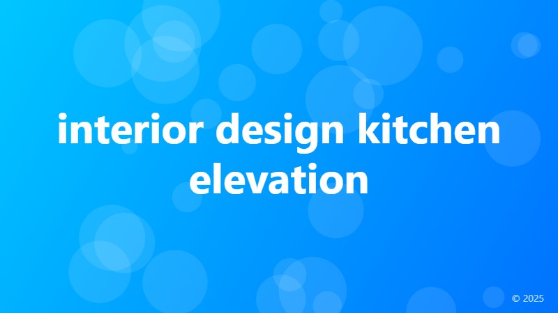 interior design kitchen elevation