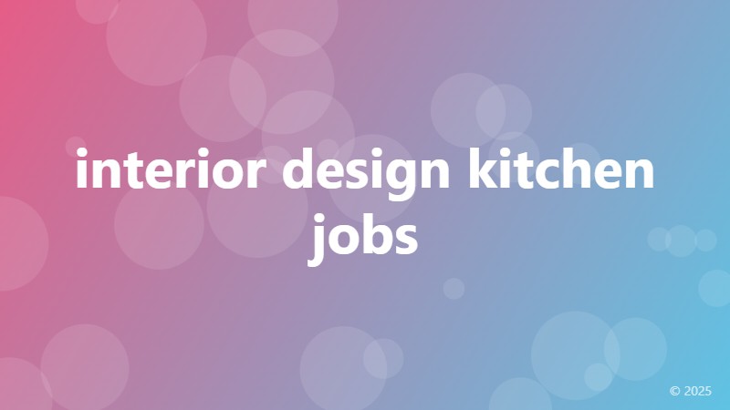 interior design kitchen jobs