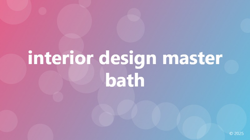 interior design master bath