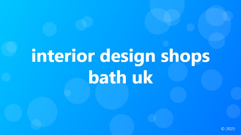 interior design shops bath uk