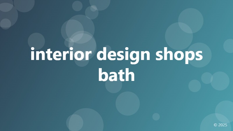 interior design shops bath
