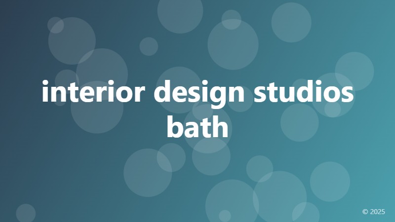 interior design studios bath