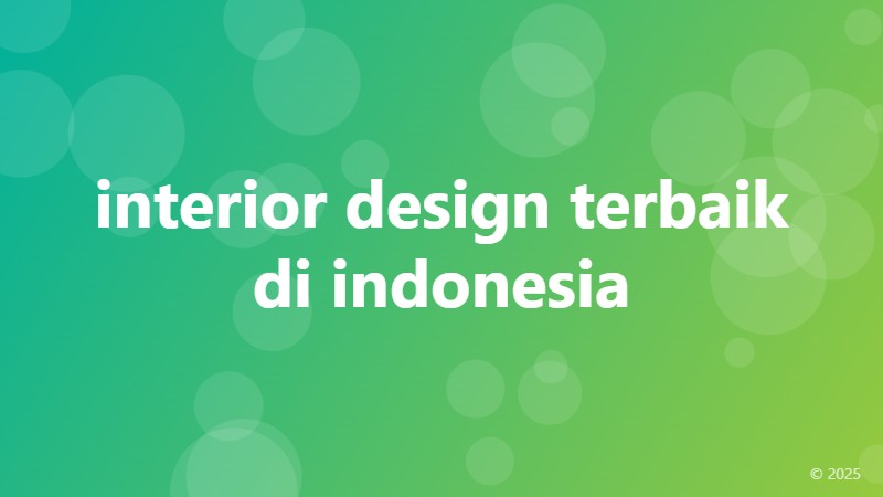 interior design terbaik di indonesia