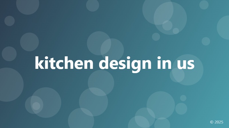 kitchen design in us