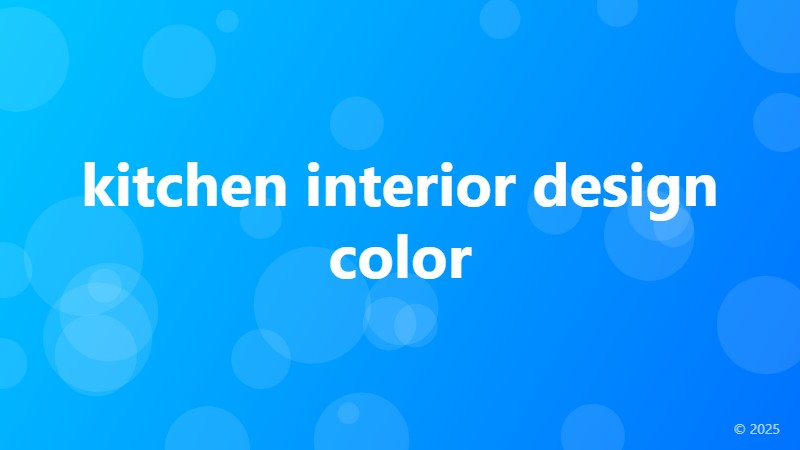 kitchen interior design color