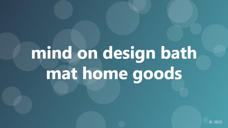 mind on design bath mat home goods