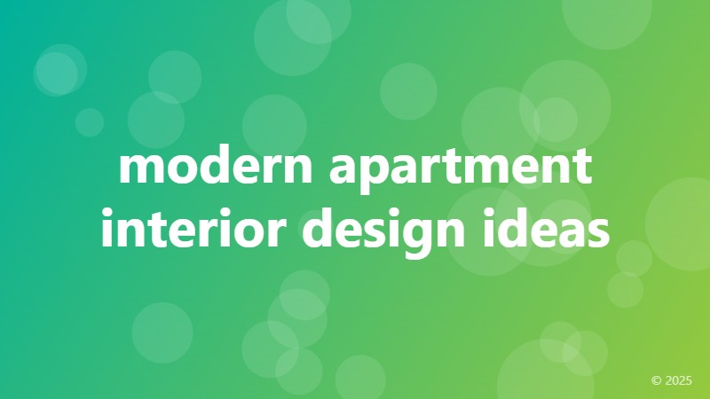 modern apartment interior design ideas