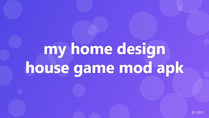 my home design house game mod apk