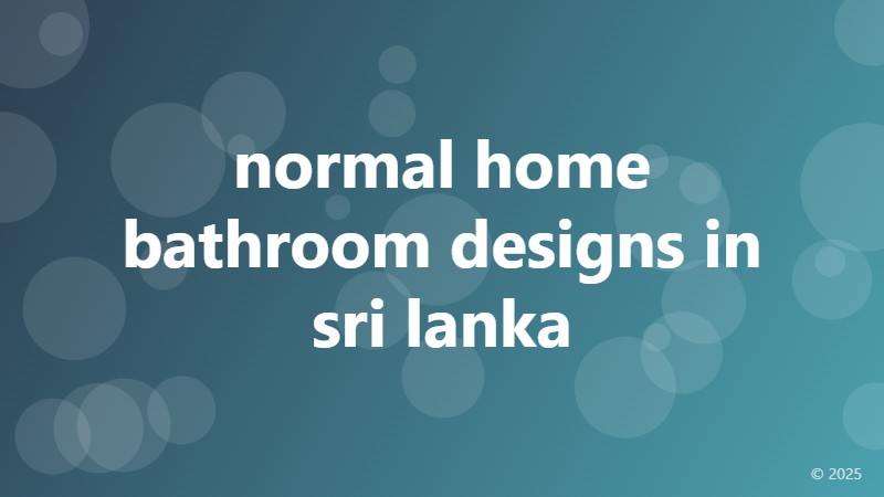 normal home bathroom designs in sri lanka